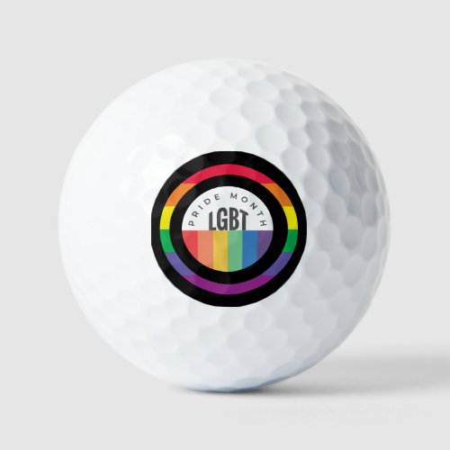 Pride Month  LGBT with rainbow theme    Golf Balls