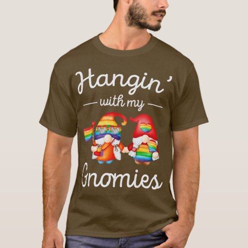Pride Month LGBTQ Rainbow Gnome Lover T_Shirt
