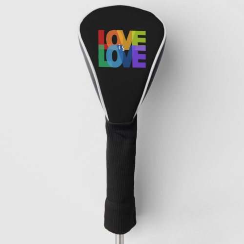 Pride Month Love is Love for LGBTQ Minimalist      Golf Head Cover