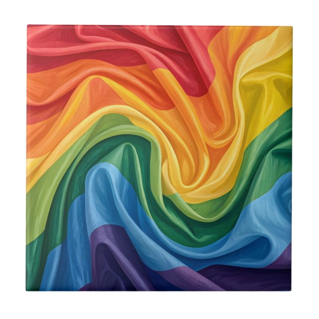Pride month pattern ceramic tile (Front)