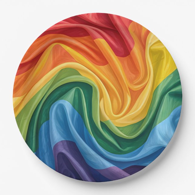 Pride month pattern paper plates (Front)