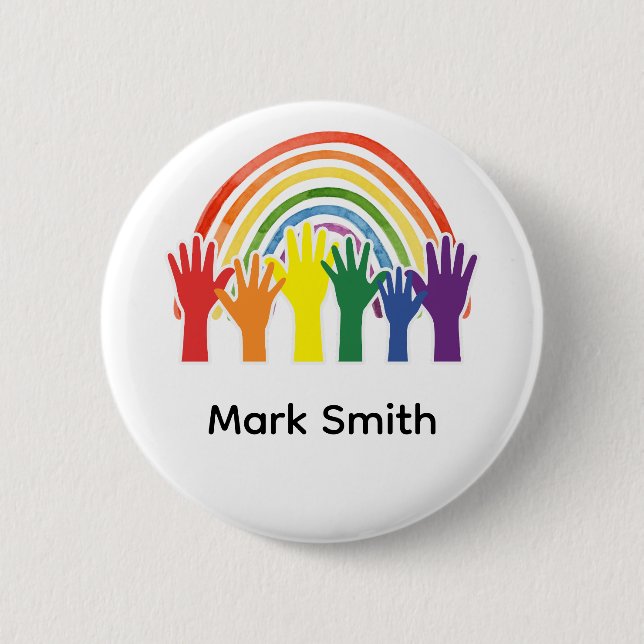 Pride Month  Rainbow Celebration Button (Front)