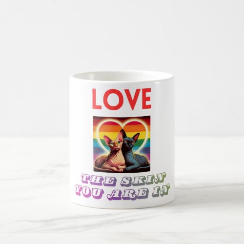 Pride Month Rainbow Flag LGBTQ Love Heart  Coffee Mug