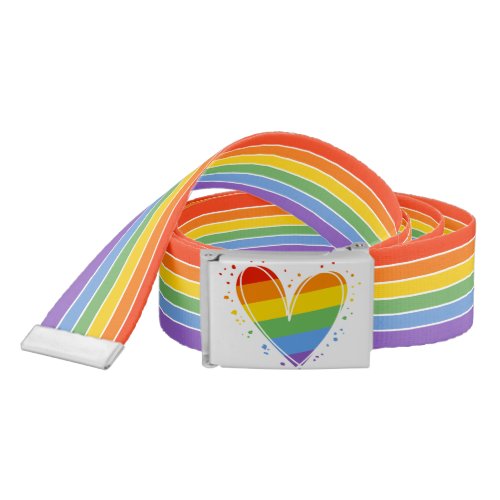 Pride Month Rainbow LGBTQ Love Belt