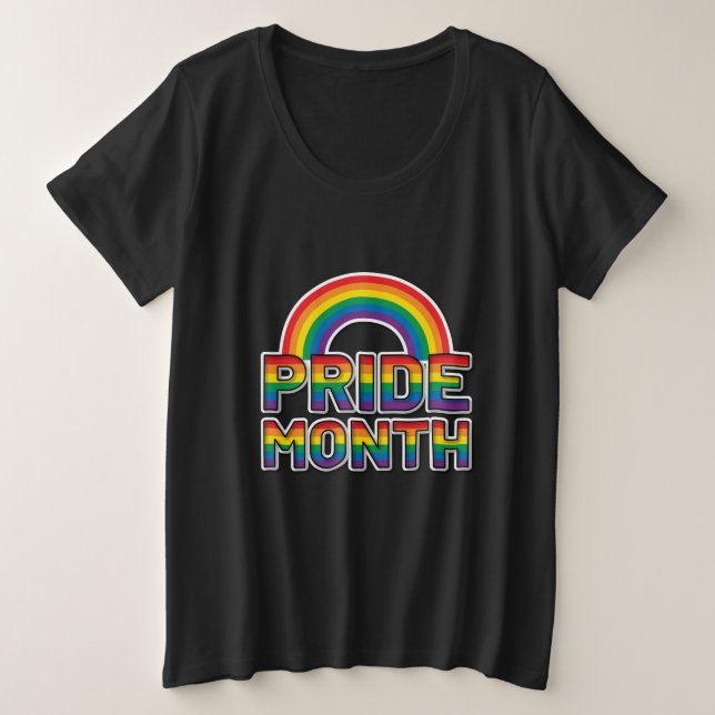 Pride Month Rainbow Womens    Plus Size T-Shirt (Design Front)