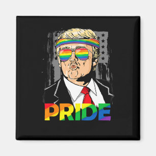 Pride Month Shirt Trump Lesbian Gay Biual Trans  Magnet