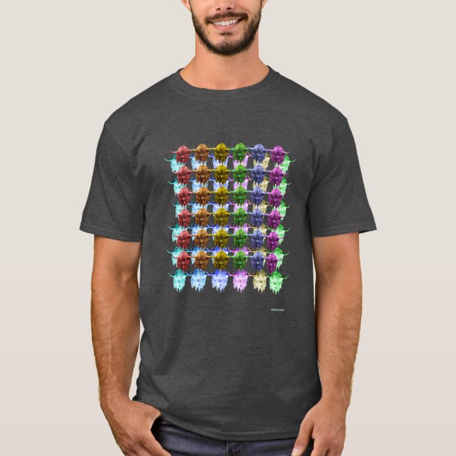 Pride O' The Herd Scottish Highland Cows LGBTQ T-Shirt (Front)