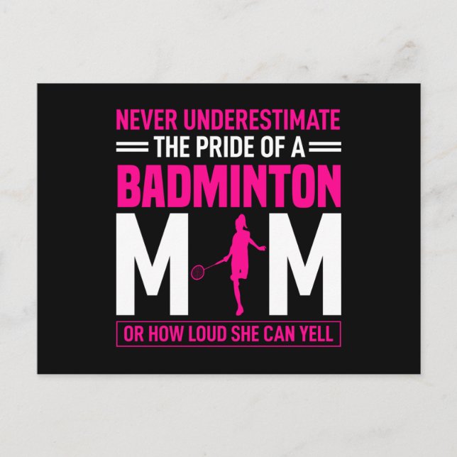 Pride of a Badminton Mom Postcard (Front)