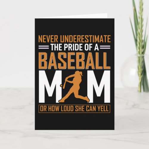 Pride of a Baseball Mom Card