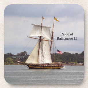 Pride of Baltimore II 6 plastic coasters