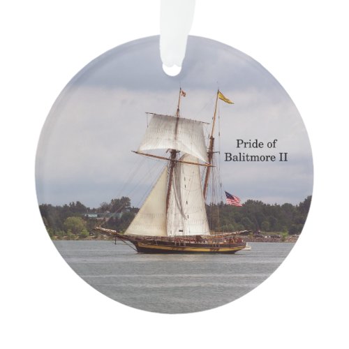 Pride of Baltimore II acrylic ornament
