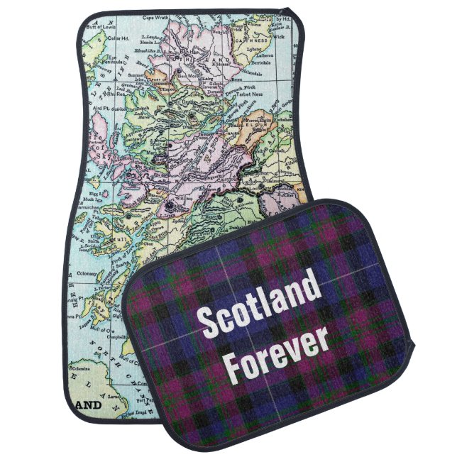 Pride of Scotland Map Car Mat Set (Set)