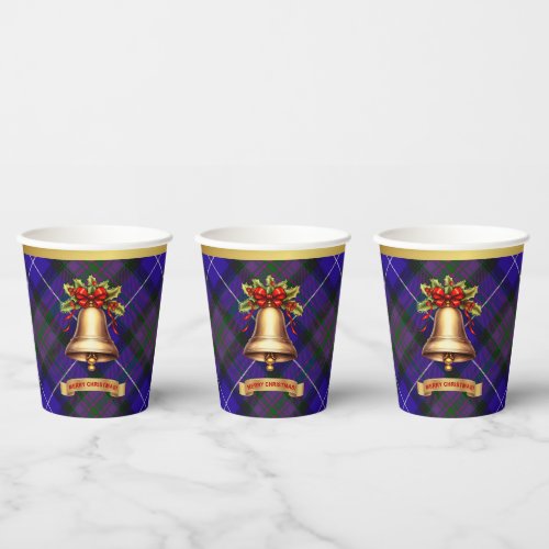 Pride of Scotland Personalized Tartan Christmas Paper Cups