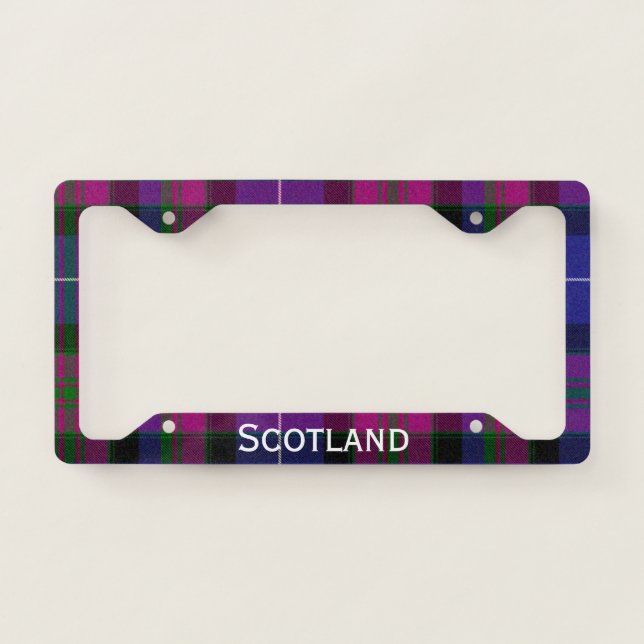 Pride of Scotland Tartan Plaid License Plate Frame (Front)