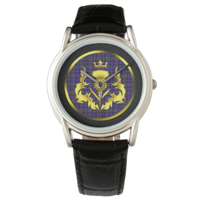 Pride of Scotland Tartan w/Golden Thistle Watch (Front)
