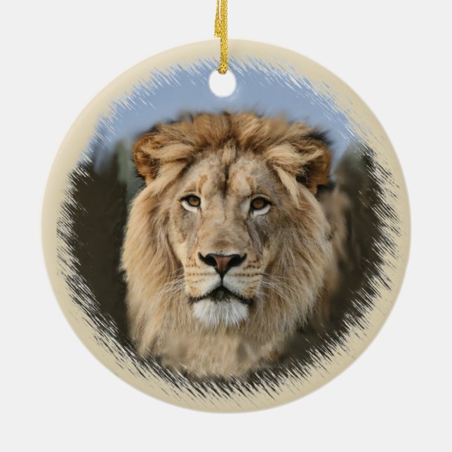 Pride of The Lion Ceramic Ornament (Back)