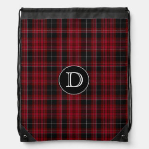 Pride of Wales Tartan Plaid Monogram Backpack