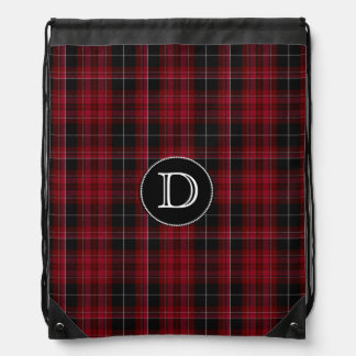 Pride of Wales Tartan Plaid Monogram Backpack