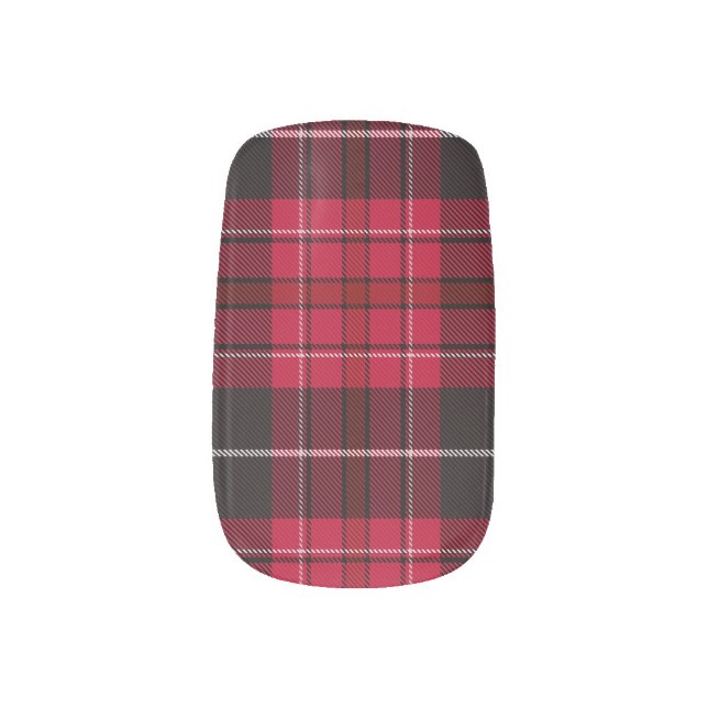 Pride Of Whales Tartan Minx Nail Wraps (Left Thumb)