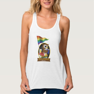 Pride Owl Flag Flowy Racerback Tank Top