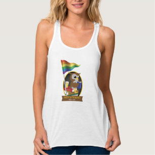 Pride Owl Flag Slim Fit Tank Top