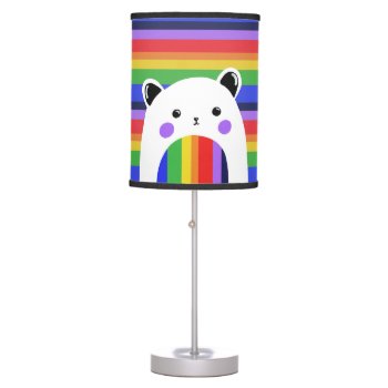 Pride Panda Rainbow Lamp by RoamingRosie at Zazzle