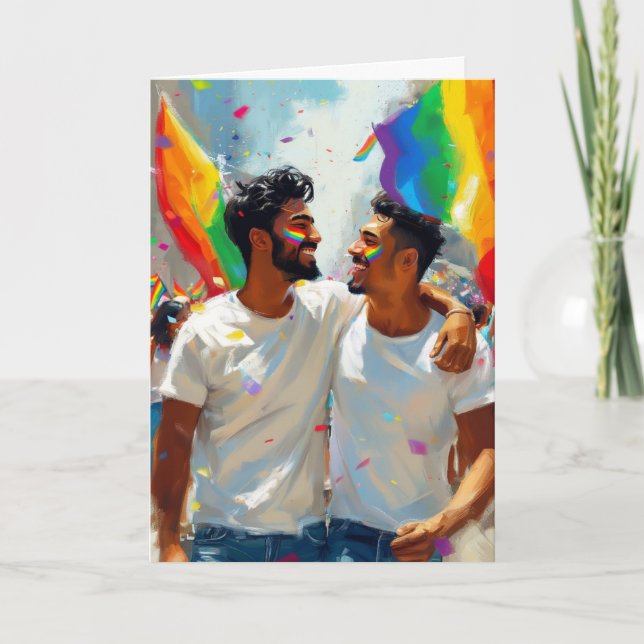 Pride Parade Embrace Card (Front)