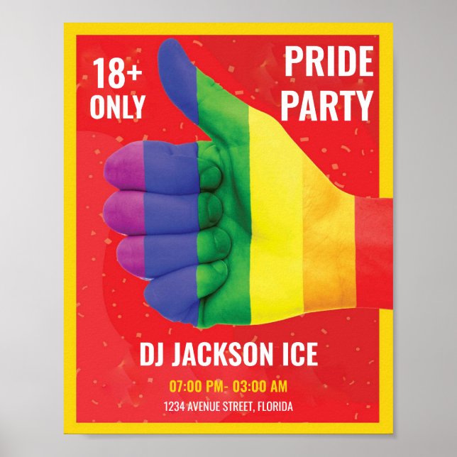 Pride Party  Poster (Front)