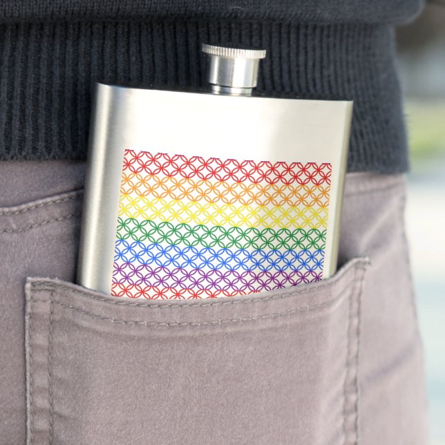 Pride Patterns | Interlocking Circles Flask (In Situ)