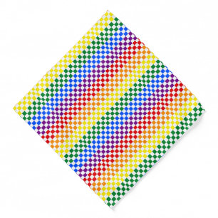 Pride Patterns Rainbow Checkers Bandana