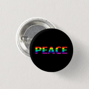 Pride Peace lgbt lgbtq queer gay rainbow black Button