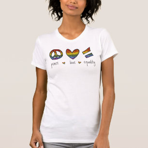 Pride Peace Love Equality Floral T-Shirt