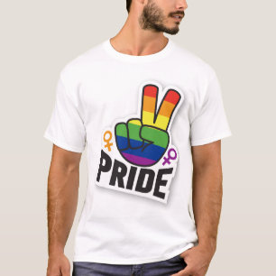 Pride Peace White mens T-Shirt