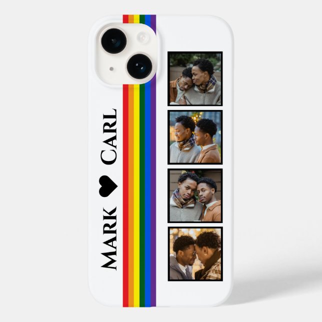 Pride - Photo Collage iPhone Case with Couple  (Back)