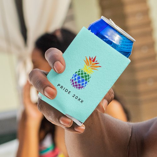 Pride Pineapple Can Cooler