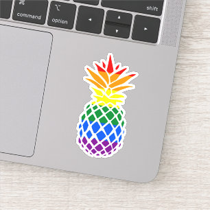 Pride Pineapple   Rainbow Flag Sticker