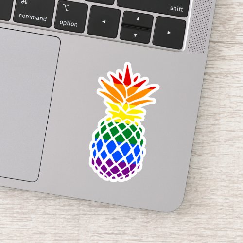 Pride Pineapple  Rainbow Flag Sticker