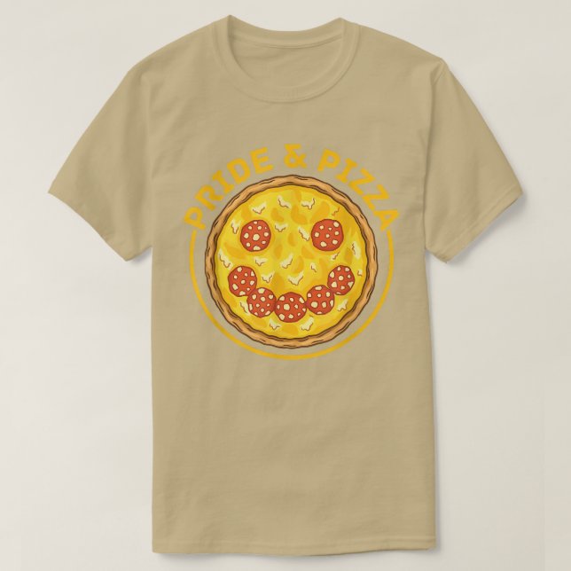 Pride & Pizza  Lgbt Gay Pride Rainbow Flag Lgbtq13 T-Shirt (Design Front)