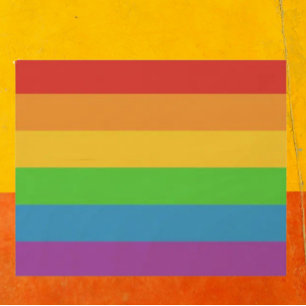 Pride Plaque: Rainbow Flag Wood Wall Art
