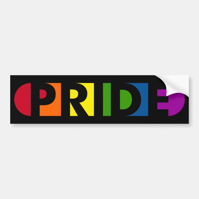 Pride Pop Black Bumper Sticker (Front)
