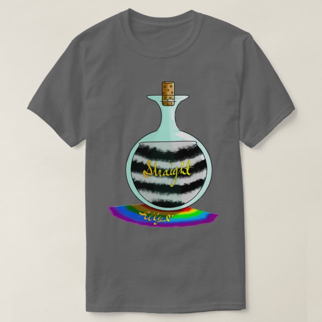 Pride Potions Straight Ally T-Shirt (Design Front)