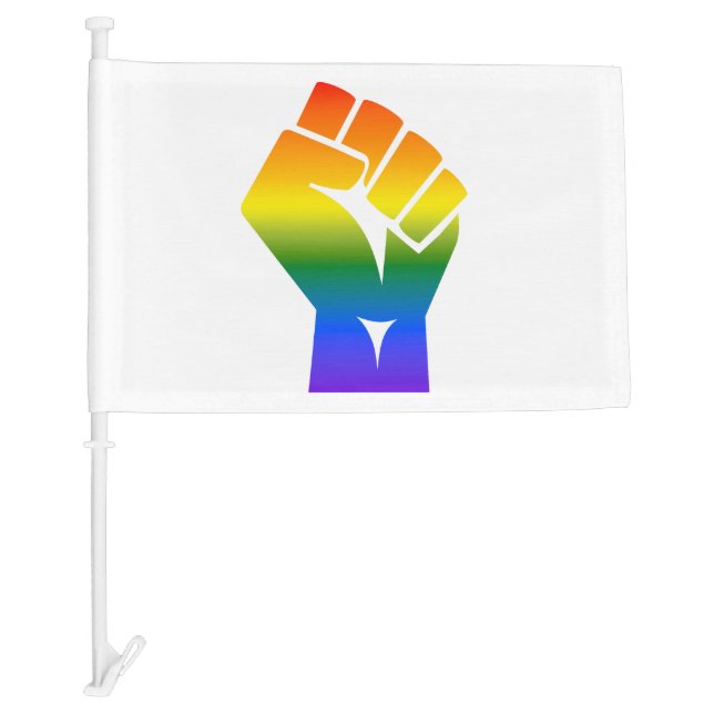 Pride Power Fist Car Flag (Front)