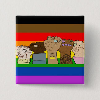 Pride Power Fists / BLM Square Button