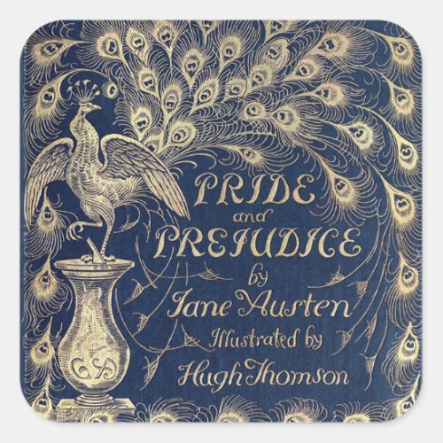 Pride  Prejudice Antique Cover Square Sticker