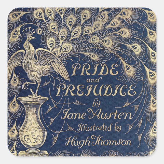 Pride & Prejudice Antique Cover Square Sticker (Front)