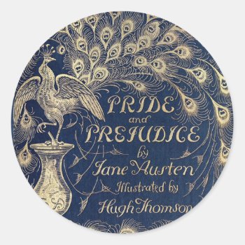 Pride & Prejudice Antique Cover Sticker by AustenVariations at Zazzle