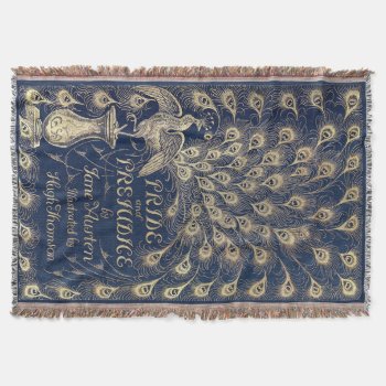 Pride & Prejudice Antique Cover Woven Throw Throw Blanket by AustenVariations at Zazzle