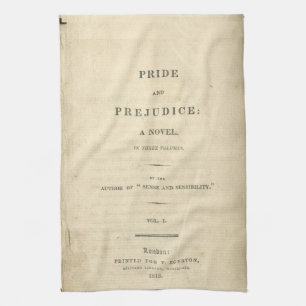 Pride & Prejudice First Page kitchen towel