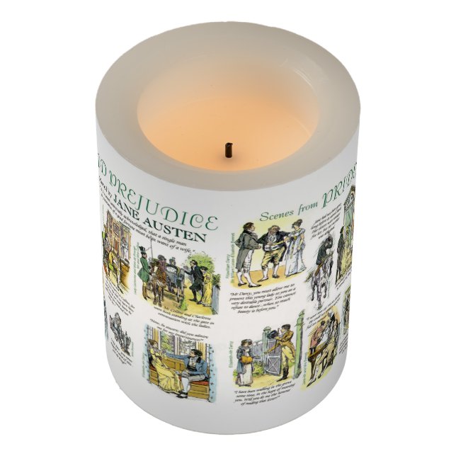 Pride & Prejudice LED Candle (Angled)