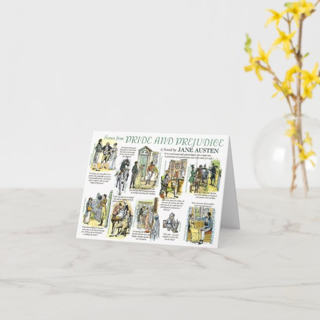 Pride & Prejudice Notecard (Yellow Flower)